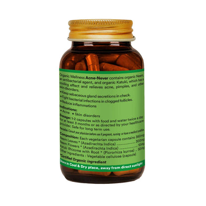 Organic Wellness Acne Never 90 Capsules