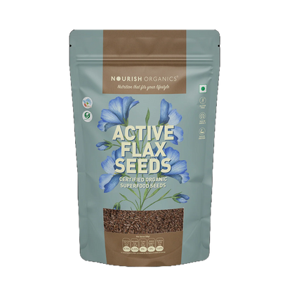 Nourish Organics Active Flax Seeds (500 GM)