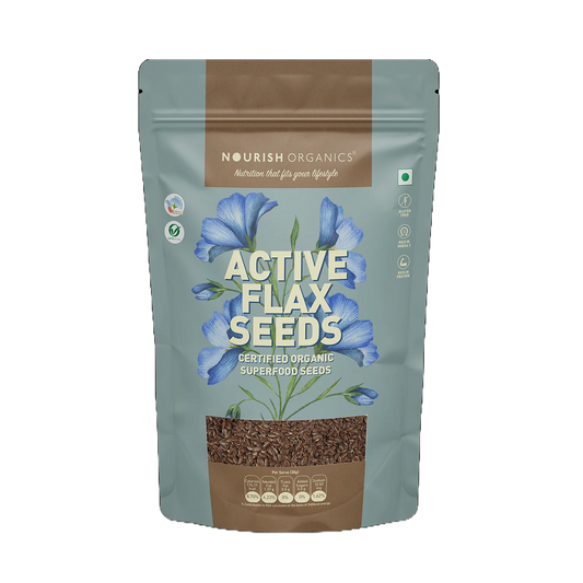Nourish Organics Active Flax Seeds (500 GM)