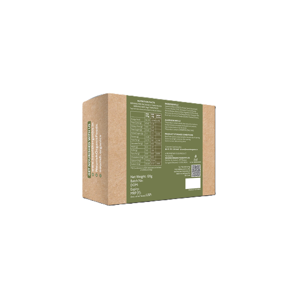 Nourish Organics Almond Buckwheat Cookies (120 GM)