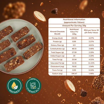 Frissly Almond Chocolate Biscotti (120 GM)