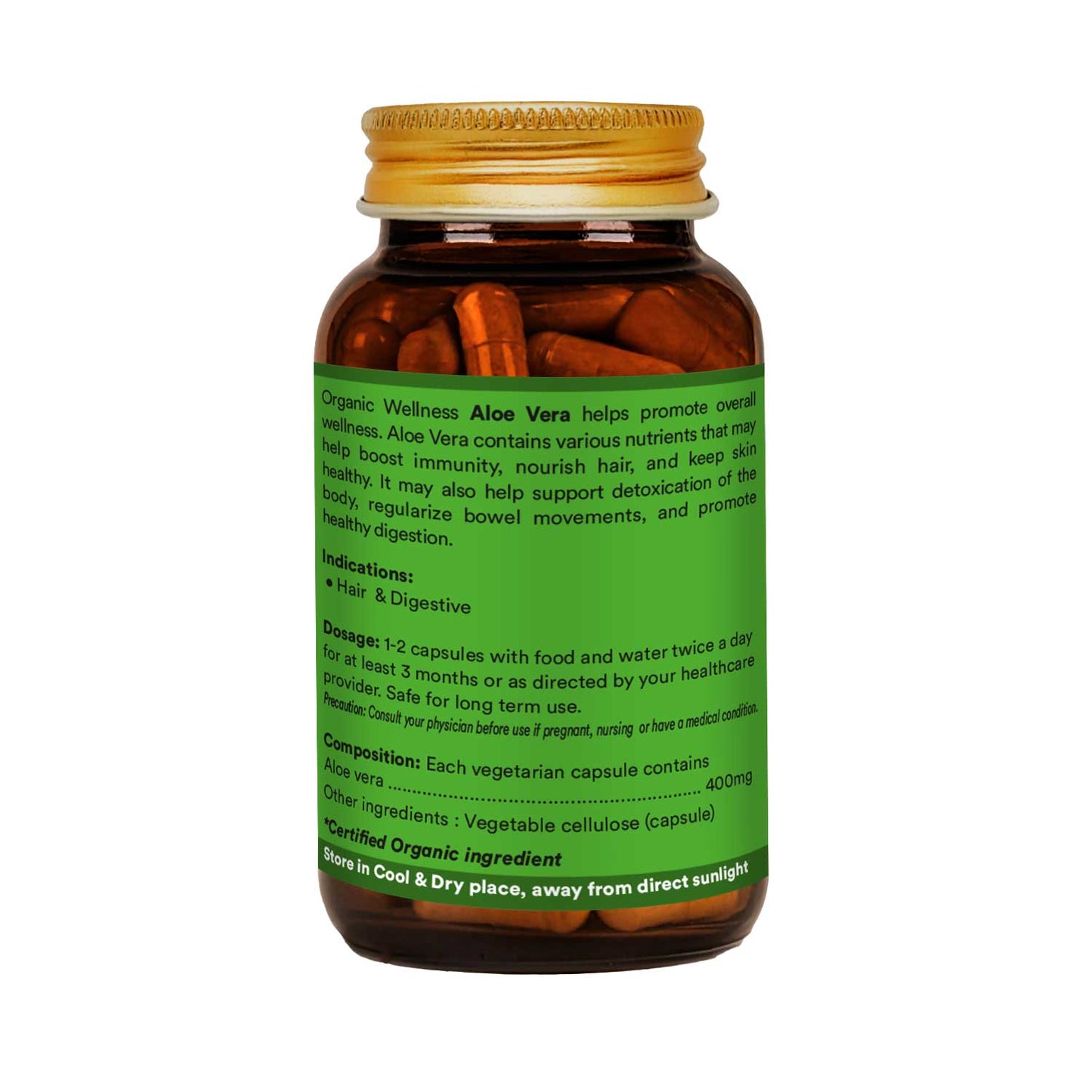 Organic Wellness Aloe Vera 90 Capsules