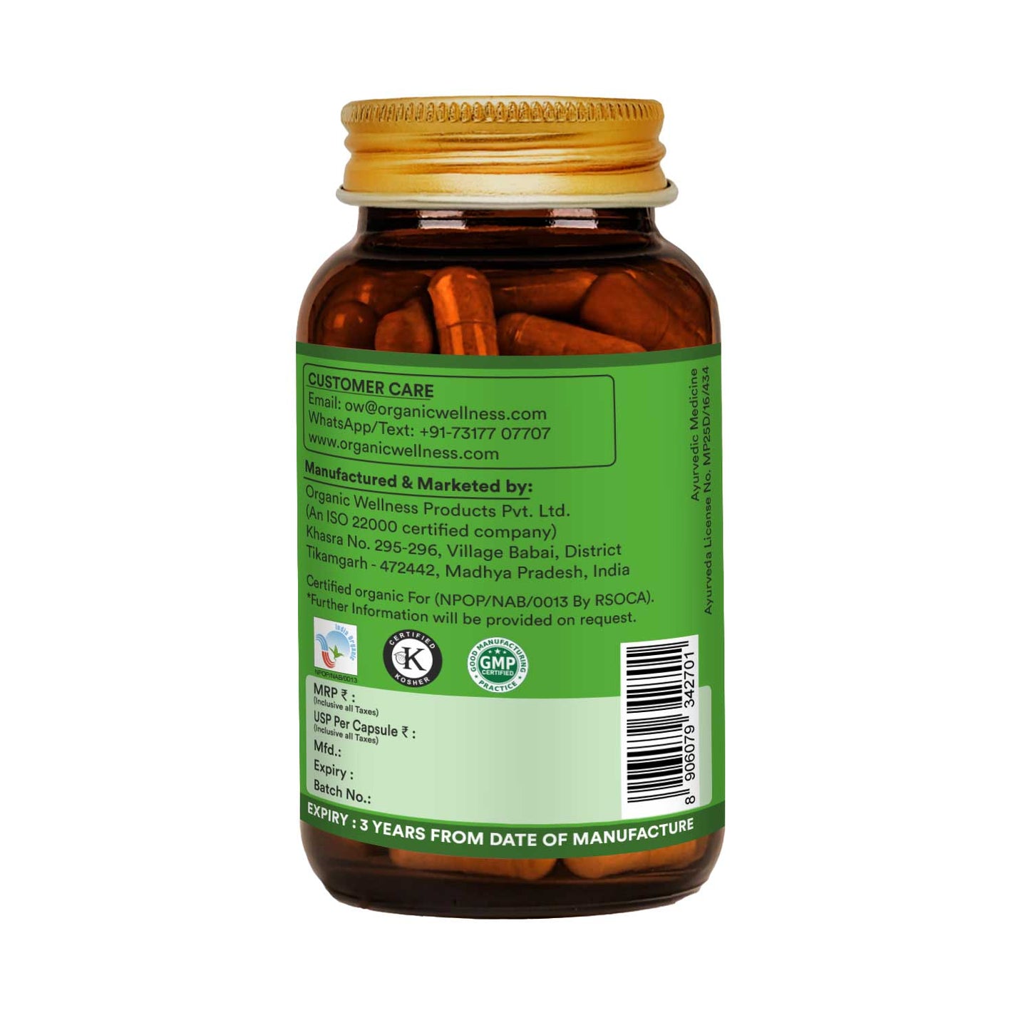 Organic Wellness Aloe Vera 90 Capsules
