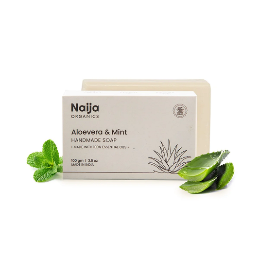 Naija Organics Aloe Vera & Mint Bath Soap (100 GM) (3 SOAPS)