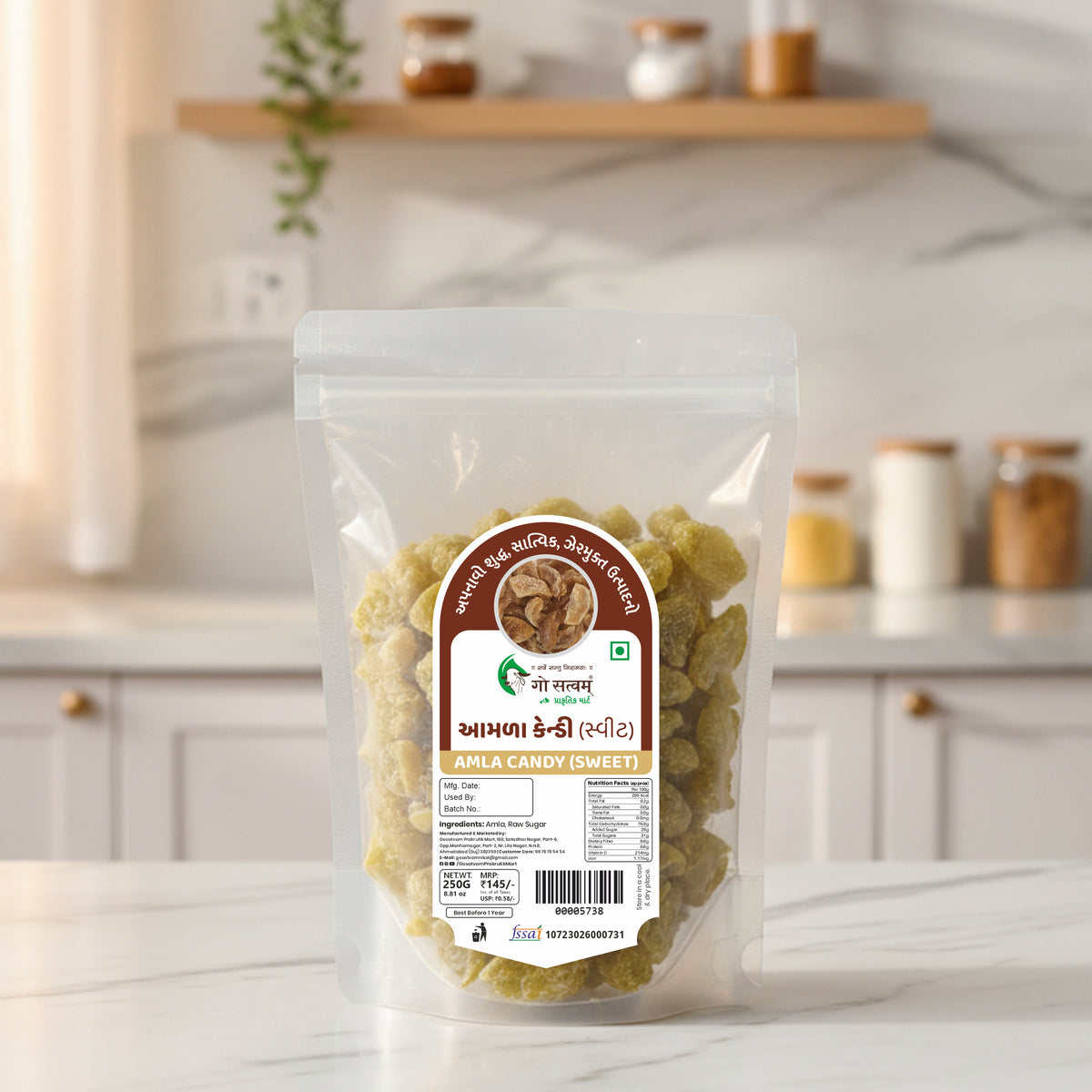 Gosatvam Prakrutik Mart Sweet Amla Candy (250 GM) (PACK OF 2)