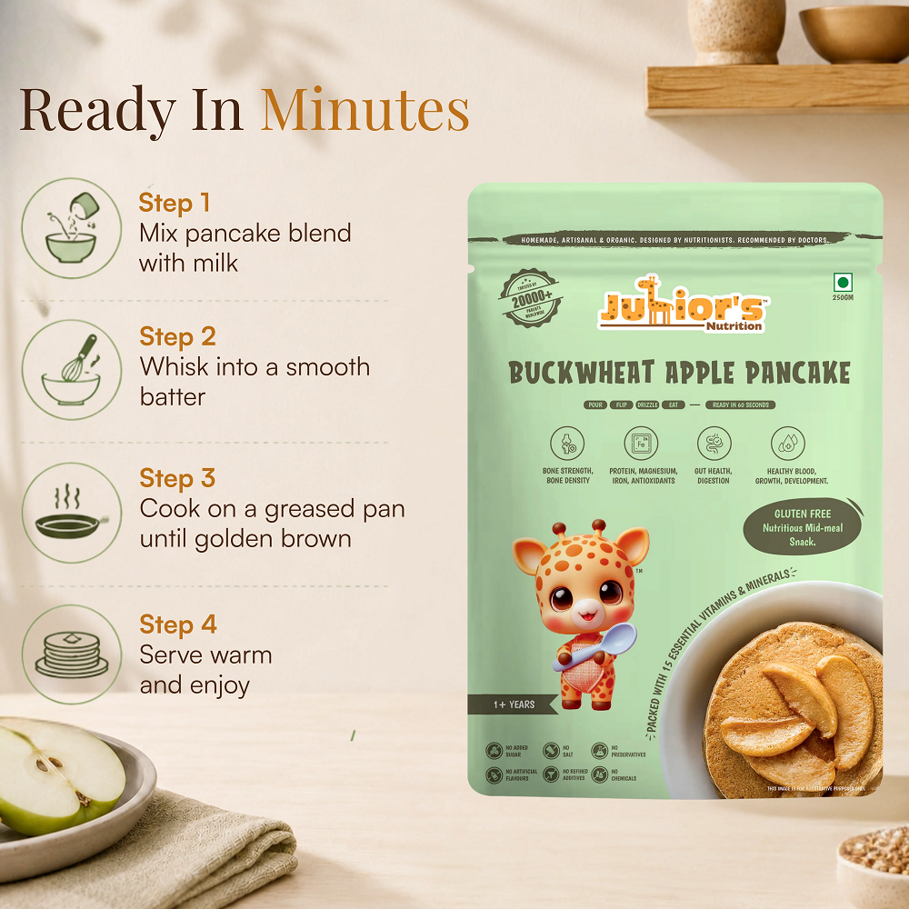 Junior's Nutrition Buckwheat Apple Pancake