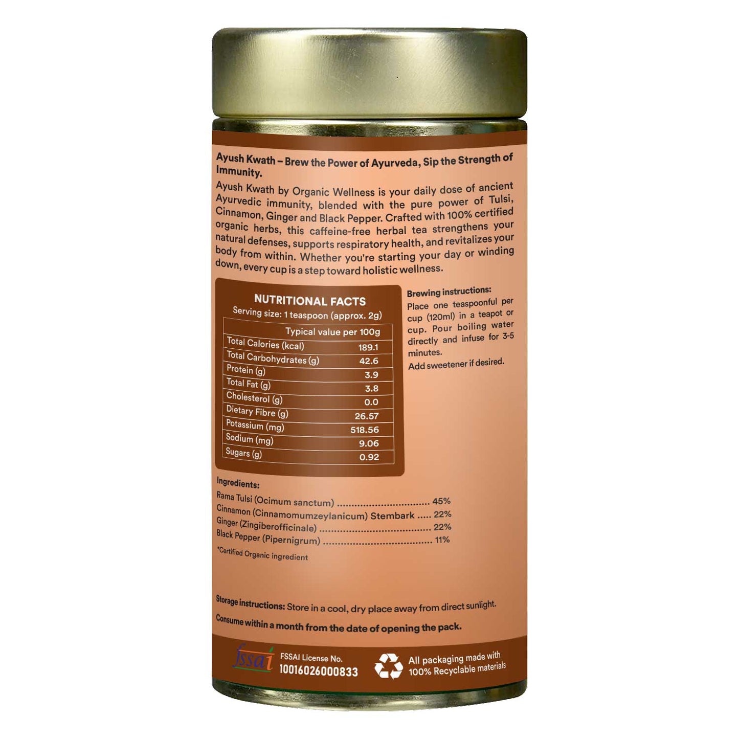 Organic Wellness Ayush Kwath Tea