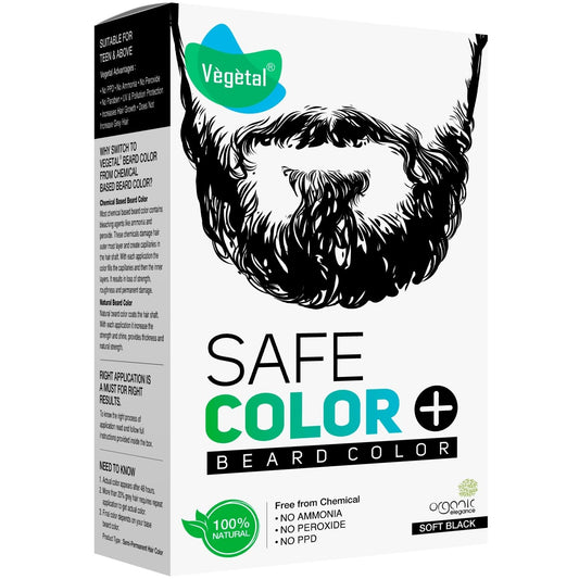 Vegetal Safe Soft Black Color for Beard (25 GM)