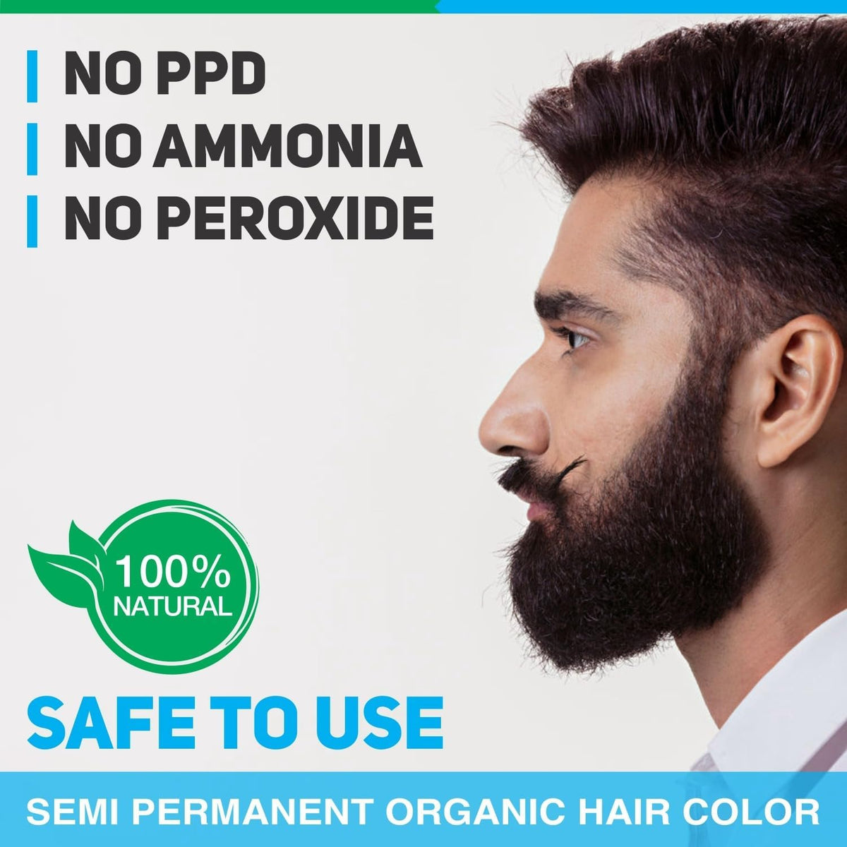 Vegetal Safe Dark Brown Color for Beard (25 GM)