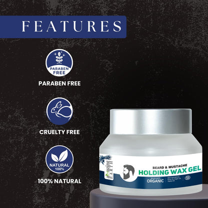 Amazing Earth Beard & Mustache Holding Wax Gel (50 GM)