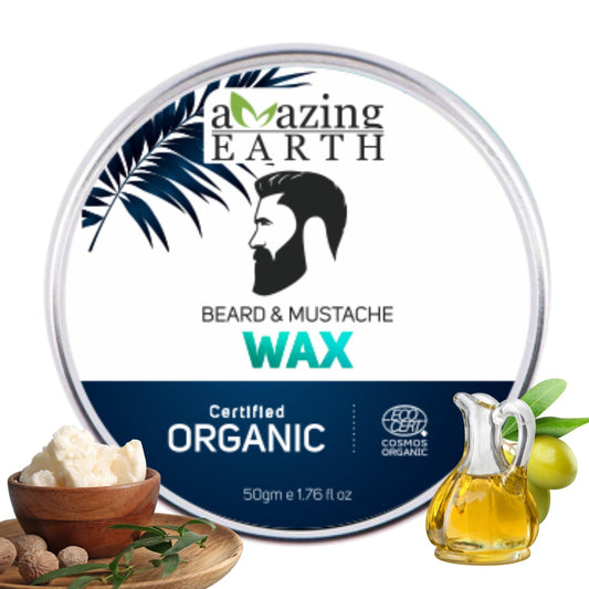 Amazing Earth Organic Beard & Mustache Wax For Men (50 GM)
