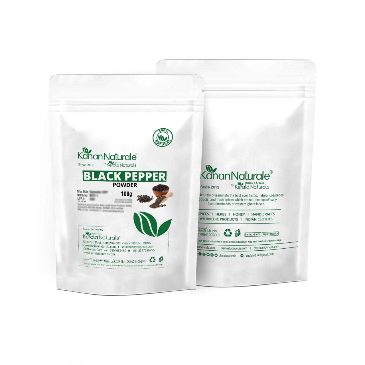 Kerala Naturals Black Pepper Powder (100 GM)