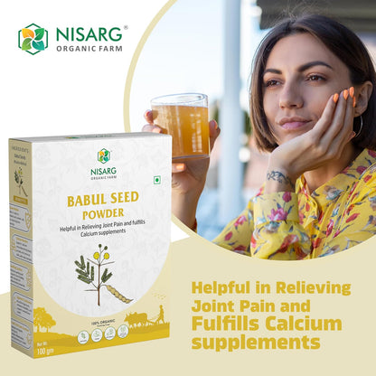 Nisarg Organic Farm Babul Seeds Powder (100 GM) (PACK OF 2)