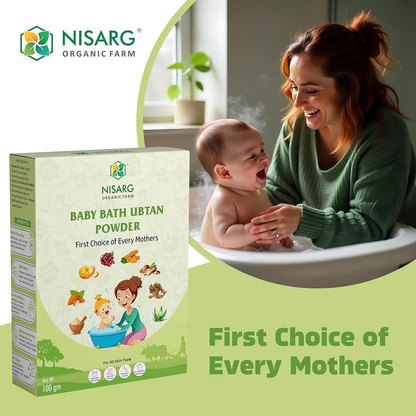 Nisarg Organic Farm Baby Bath Ubtan Powder (100 GM) (PACK OF 2)