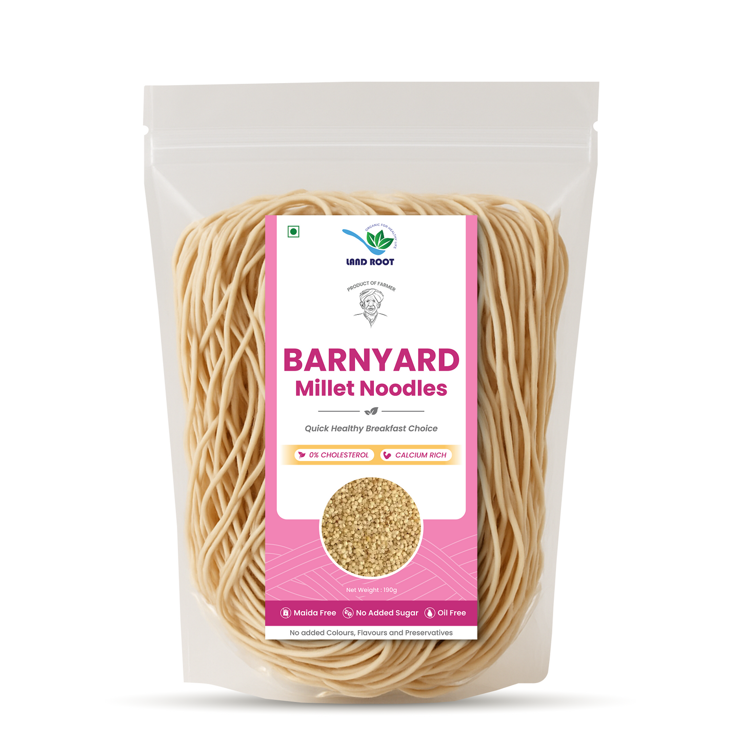 LandRoot Organic Banyard Millets Noodles (190 GM)