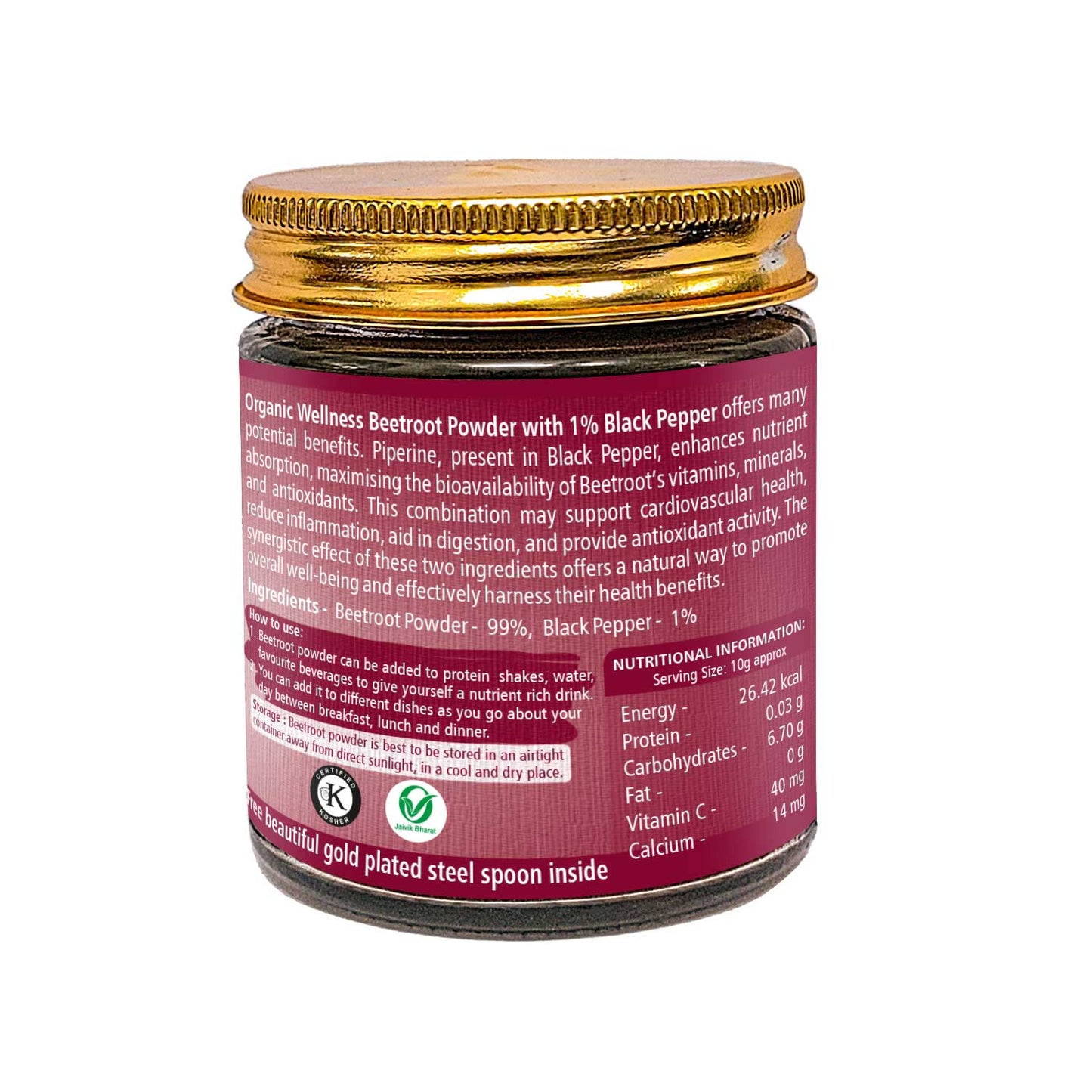 Organic Wellness Beetroot Powder (75 GM)