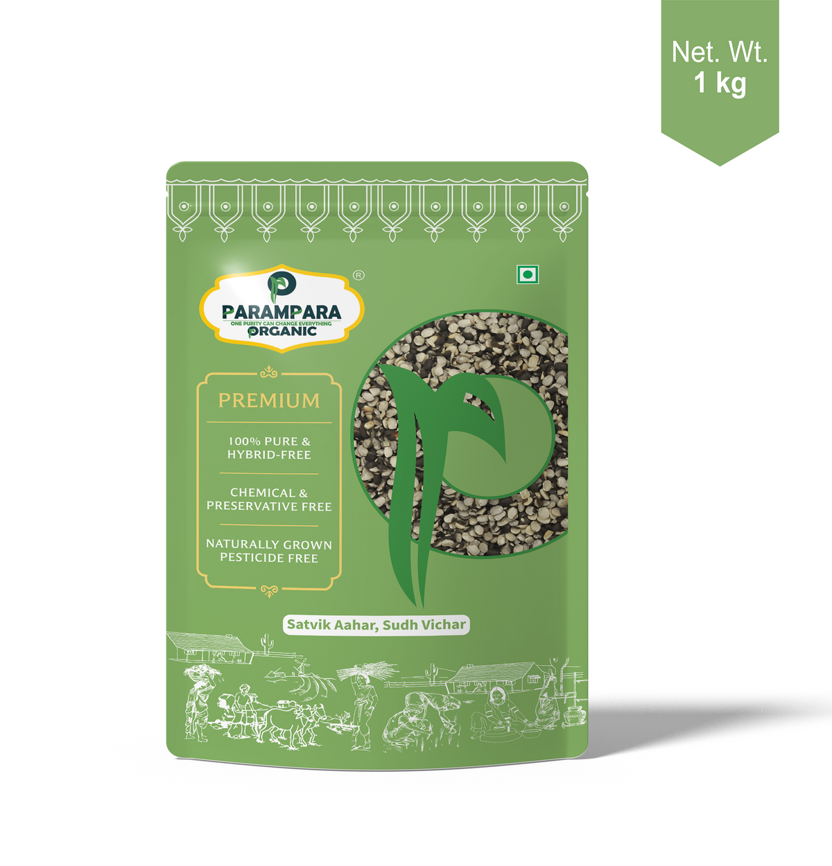 Parampara Organic Black Gram Split (Urad Chilka Dal)