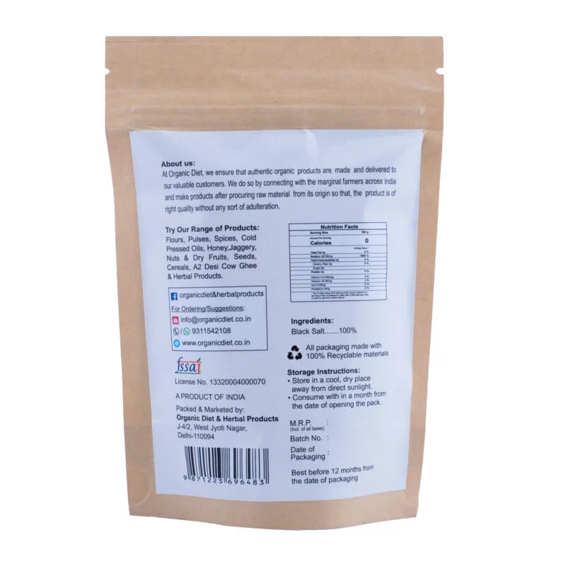 Organic Diet Black Salt(Kala Namak)