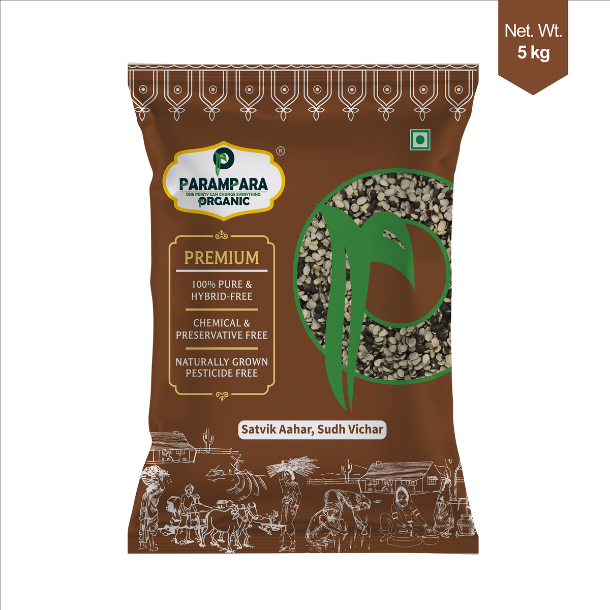 Parampara Organic Black Gram Split (Urad Chilka Dal)