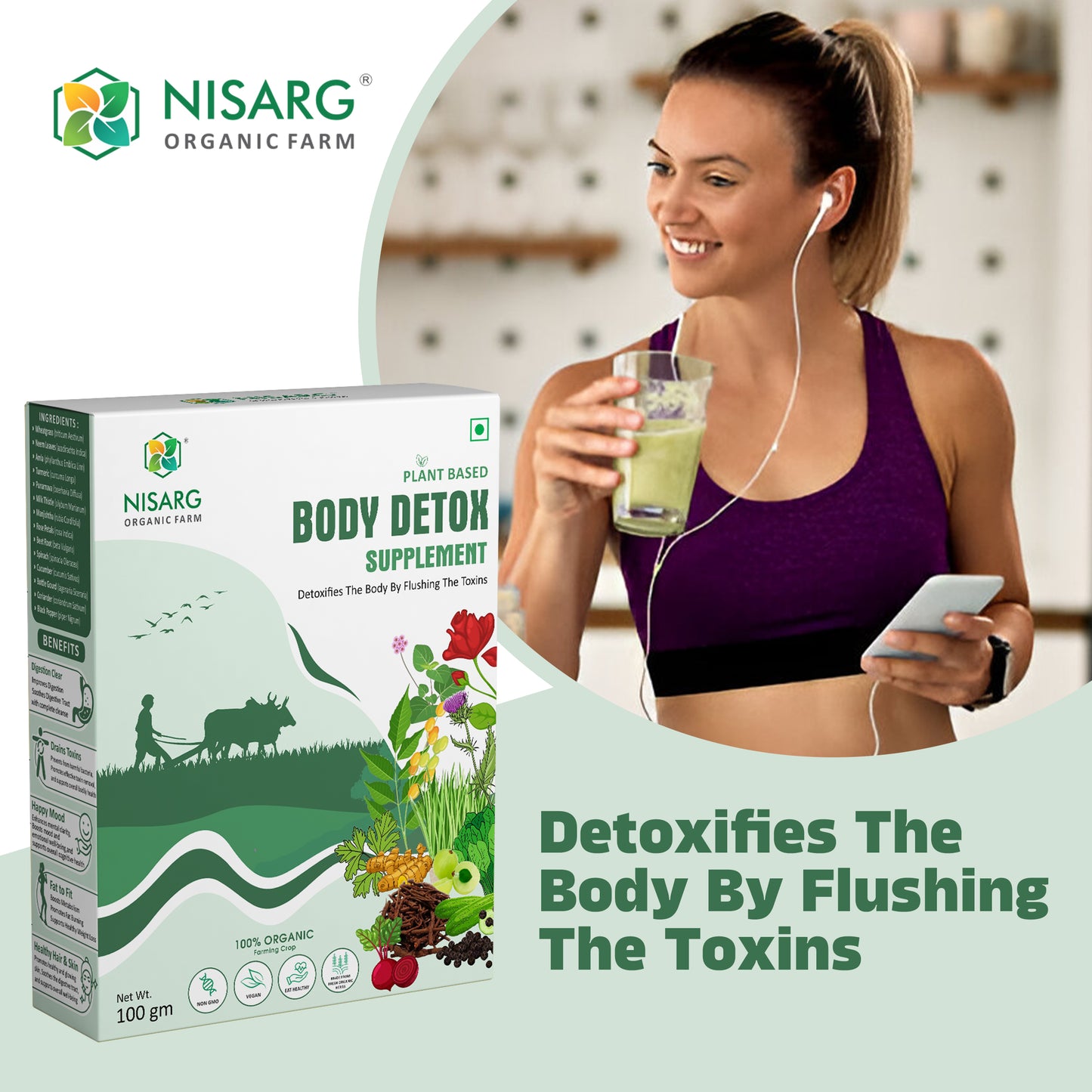 Nisarg Organic Farm Body Detox Blood Purifier Powder