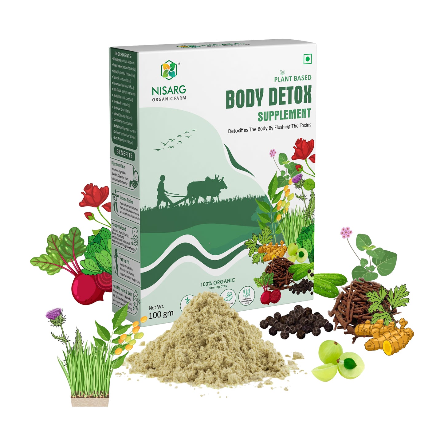 Nisarg Organic Farm Body Detox Blood Purifier Powder
