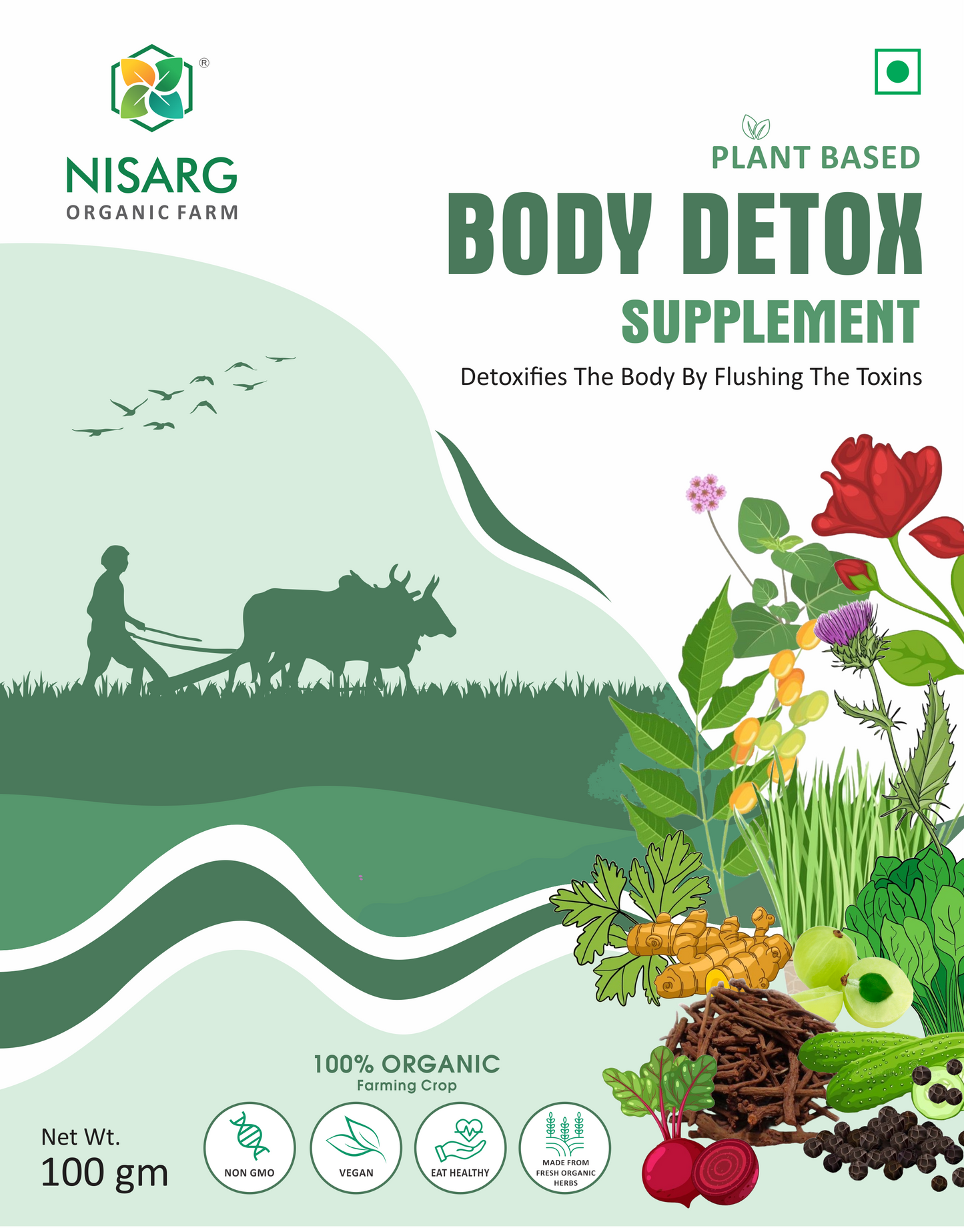 Nisarg Organic Farm Body Detox Blood Purifier Powder