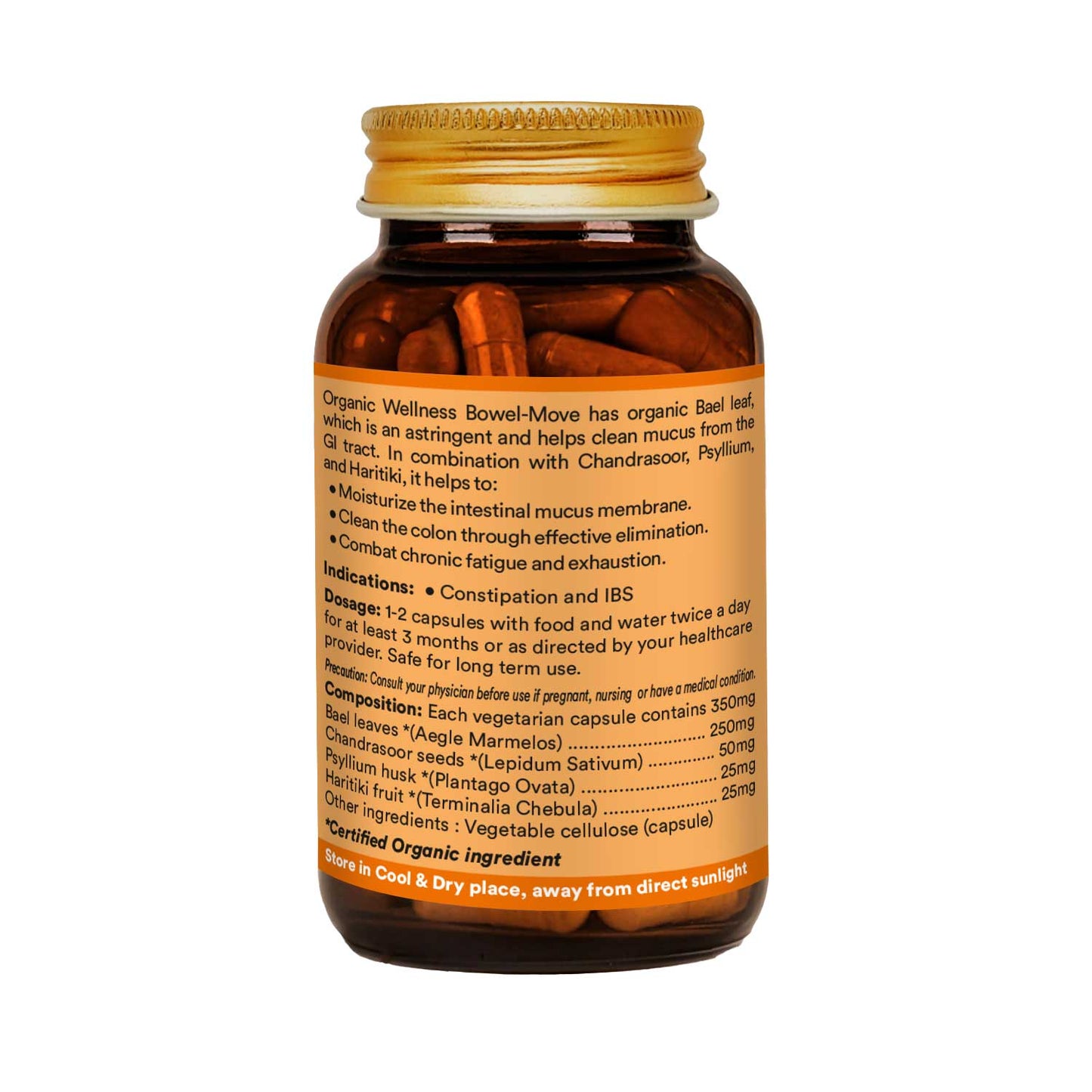 Organic Wellness Bowel Move 90 Capsules