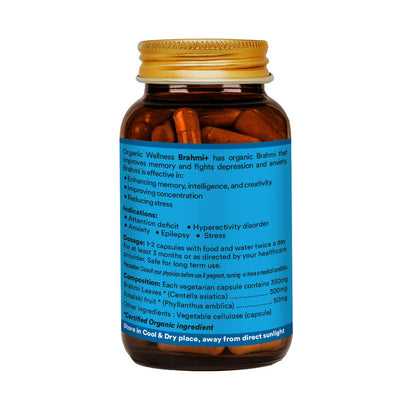 Organic Wellness Brahmi + 90 Capsules