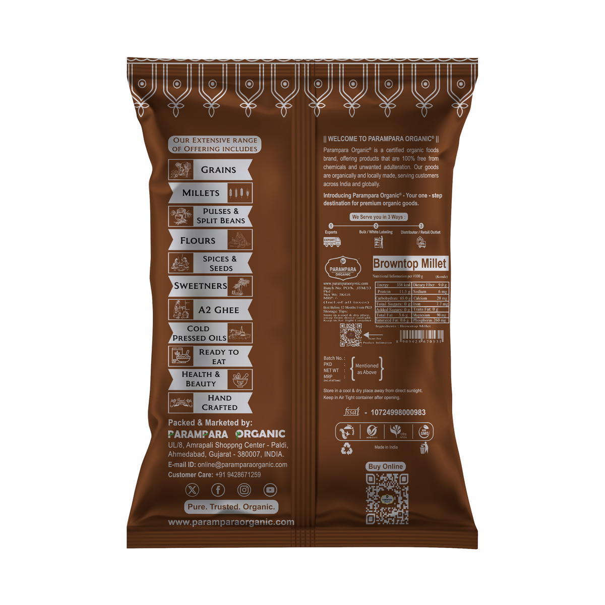 Parampara Organic Brown Top Millet
