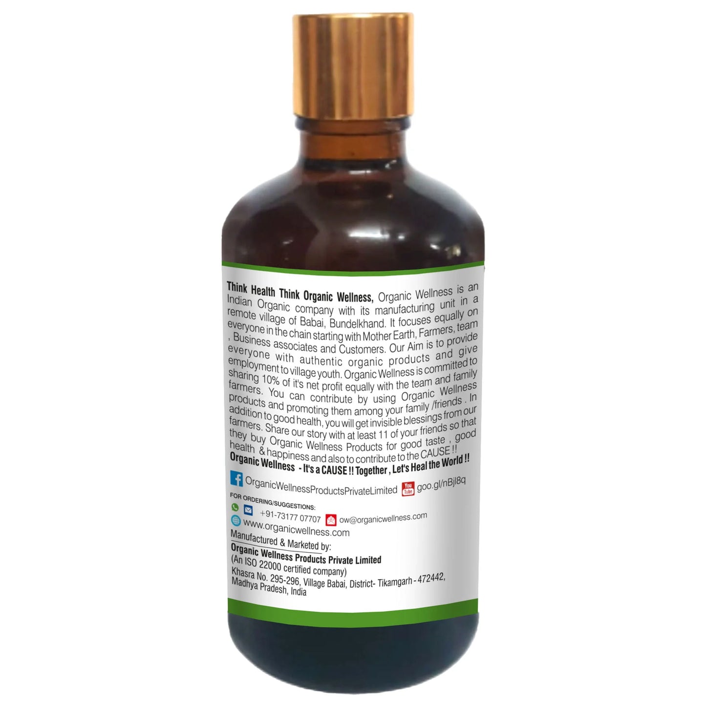Organic Wellness Castor Oil Beauty Enhancer for Healthy Skin and Strong Hair