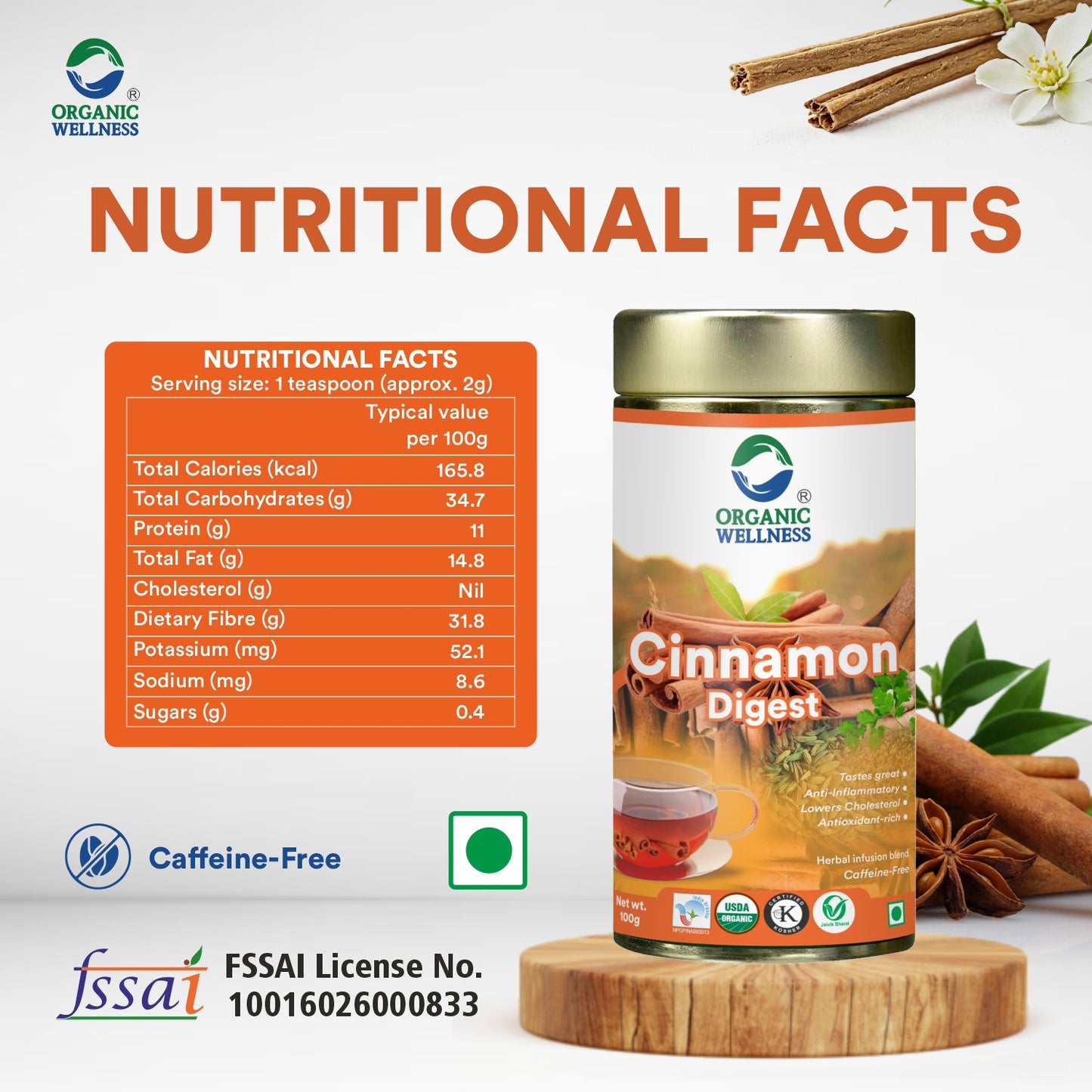 Organic Wellness Cinnamon Digest Tea