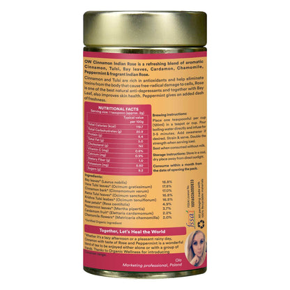 Organic Wellness Cinnamon Indian Rose Tea