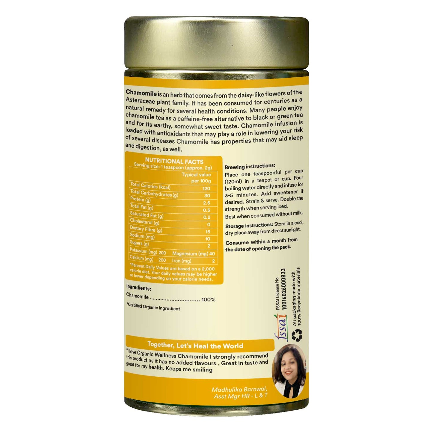 Organic Wellness Chamomile Tea