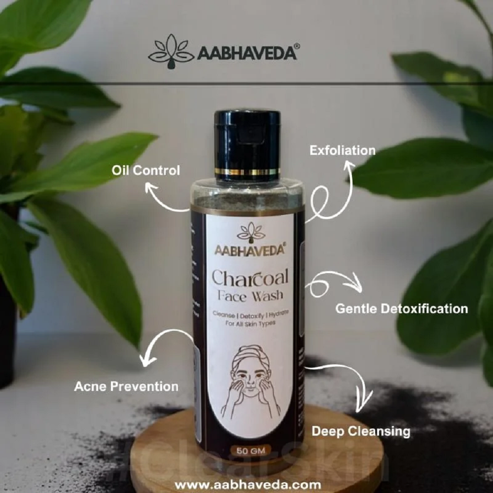 Aabhaveda Charcoal Face Wash (50 GM)