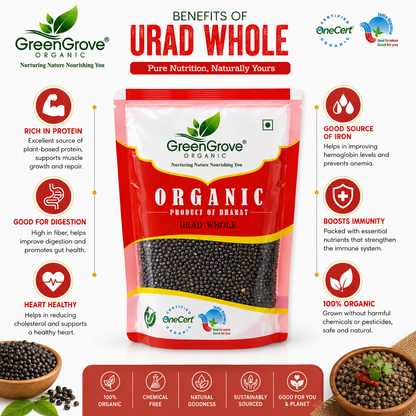 GreenGrove Organic Urad Whole (1 KG)