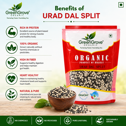 GreenGrove Organic Urad Dal Split (1 KG)