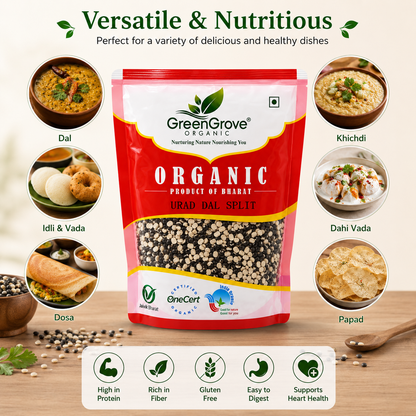 GreenGrove Organic Urad Dal Split (1 KG)