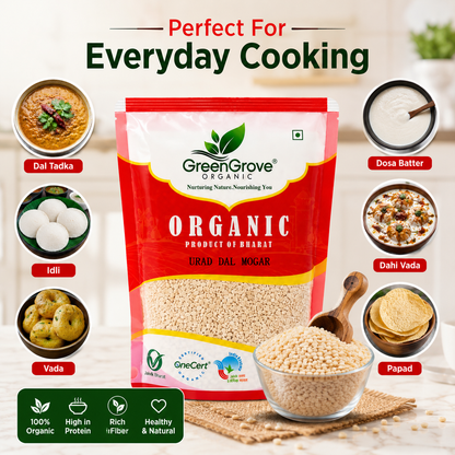 GreenGrove Organic Urad Dal Mogar (1 KG)