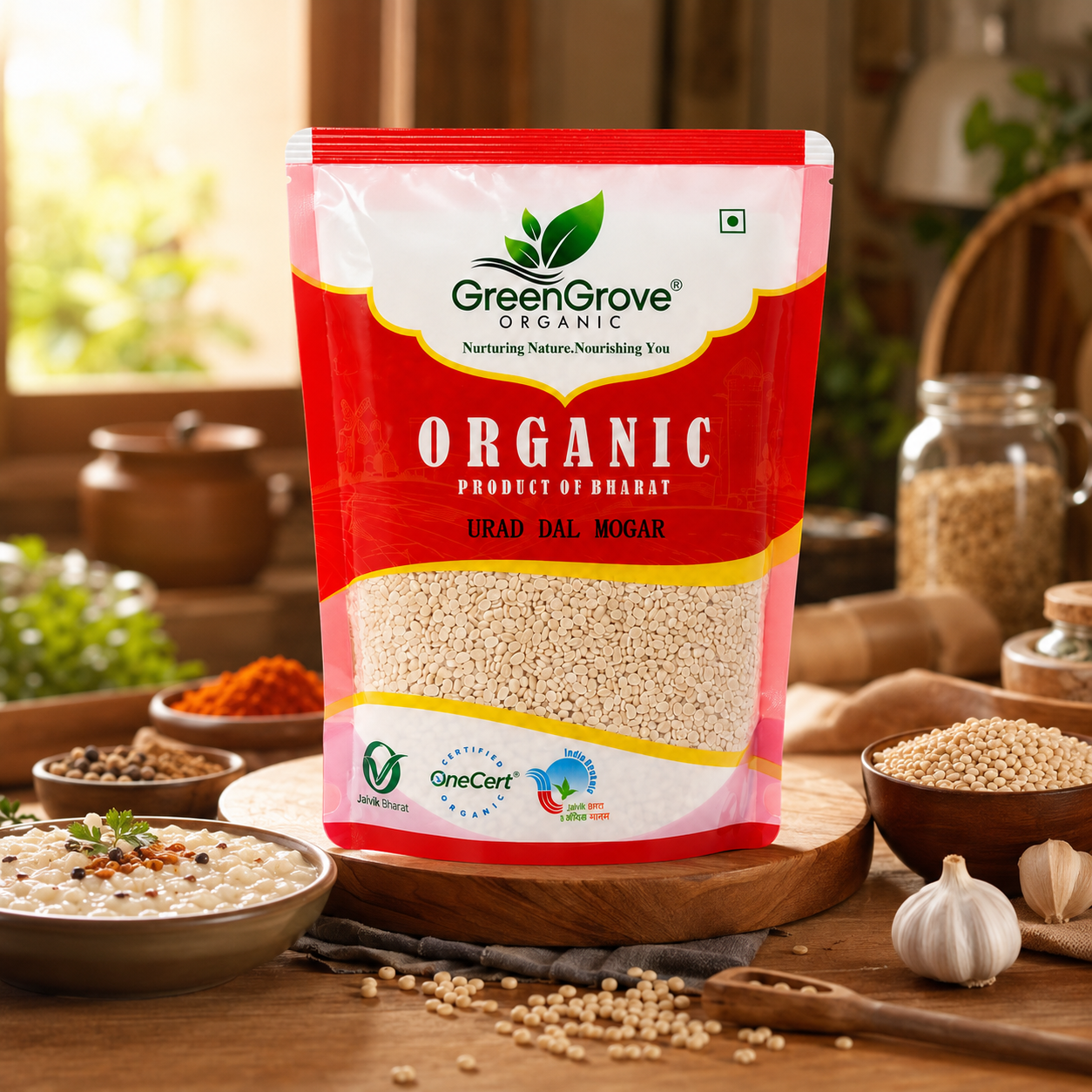 GreenGrove Organic Urad Dal Mogar (1 KG)