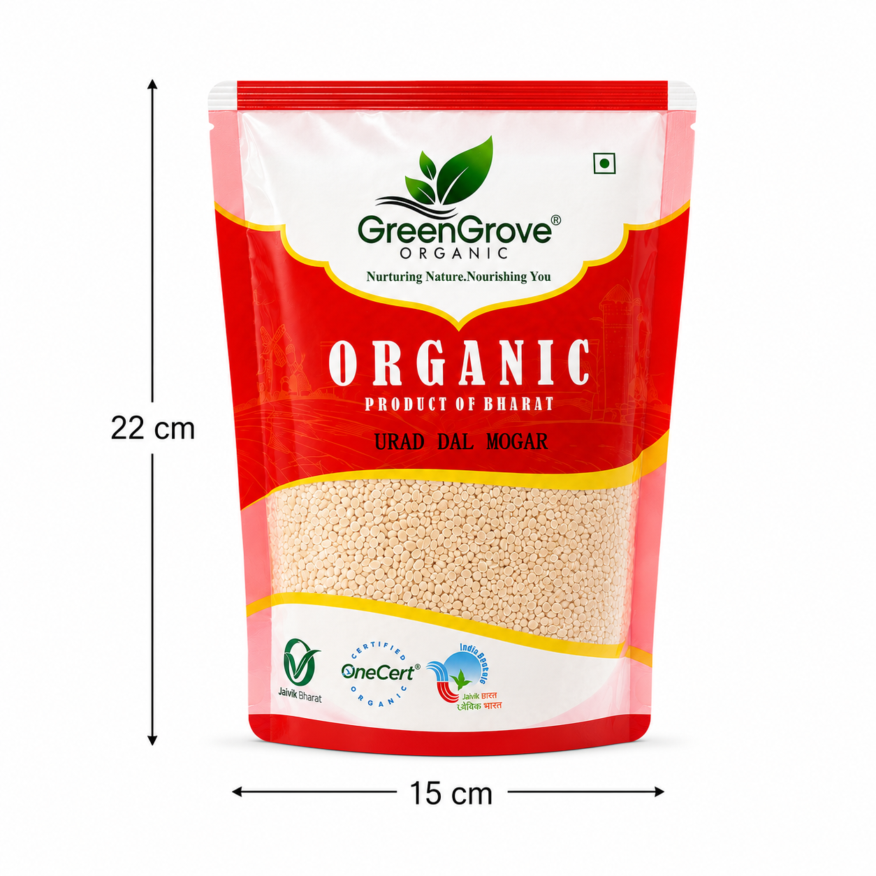 GreenGrove Organic Urad Dal Mogar (1 KG)