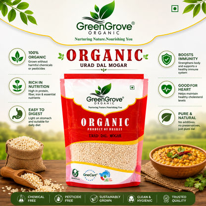 GreenGrove Organic Urad Dal Mogar (1 KG)