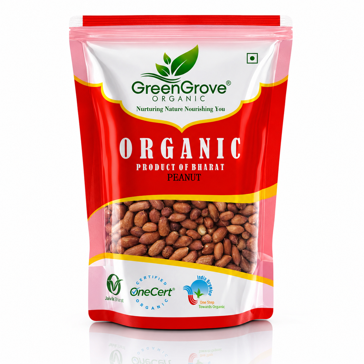 GreenGrove Organic Peanut (500 GM) (PACK OF 2)