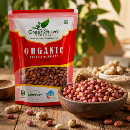 GreenGrove Organic Peanut (500 GM) (PACK OF 2)