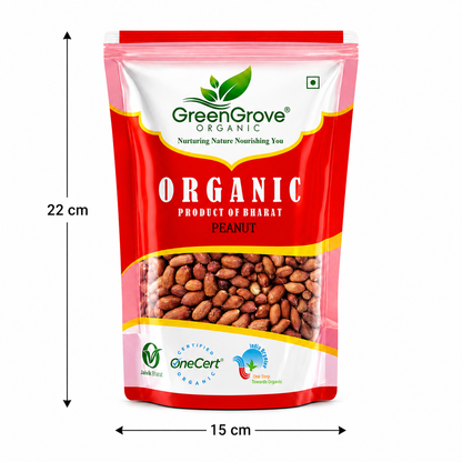 GreenGrove Organic Peanut (500 GM) (PACK OF 2)