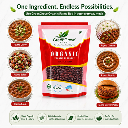 GreenGrove Organic Red Rajma (1 KG)