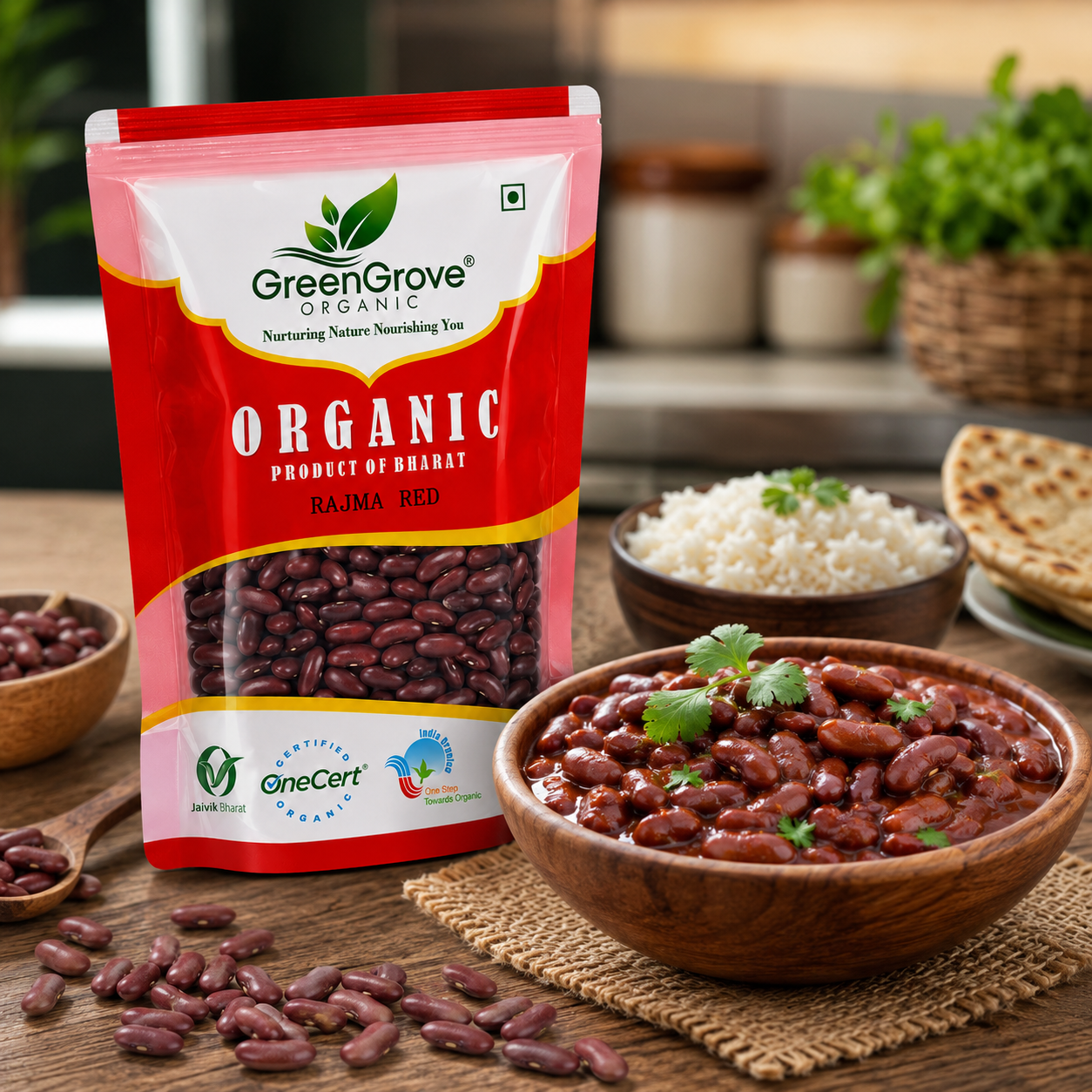 GreenGrove Organic Red Rajma (1 KG)