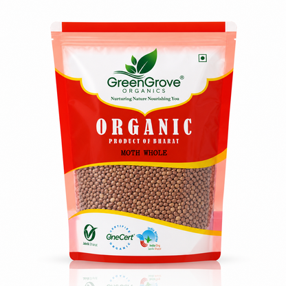 GreenGrove Organic Moth Whole (500 GM) (PACK OF 2)