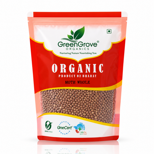 GreenGrove Organic Moth Whole (500 GM) (PACK OF 2)
