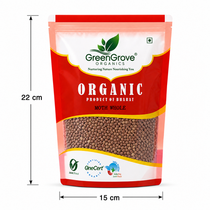GreenGrove Organic Moth Whole (500 GM) (PACK OF 2)