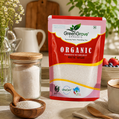 GreenGrove Organic White Sugar (1 KG) (PACK OF 2)